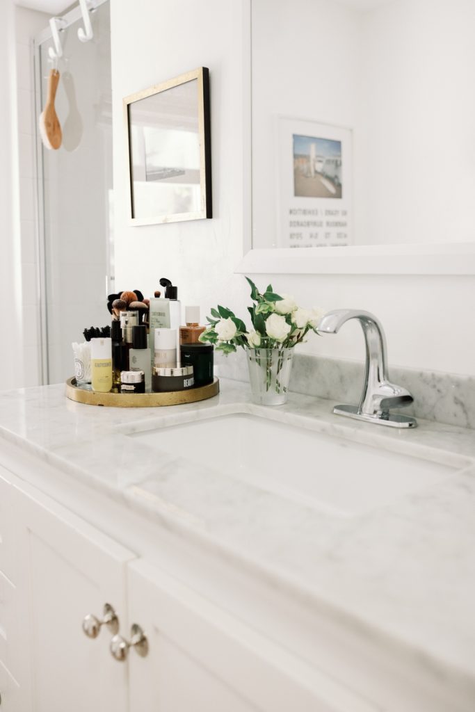 Bathroom countertop.