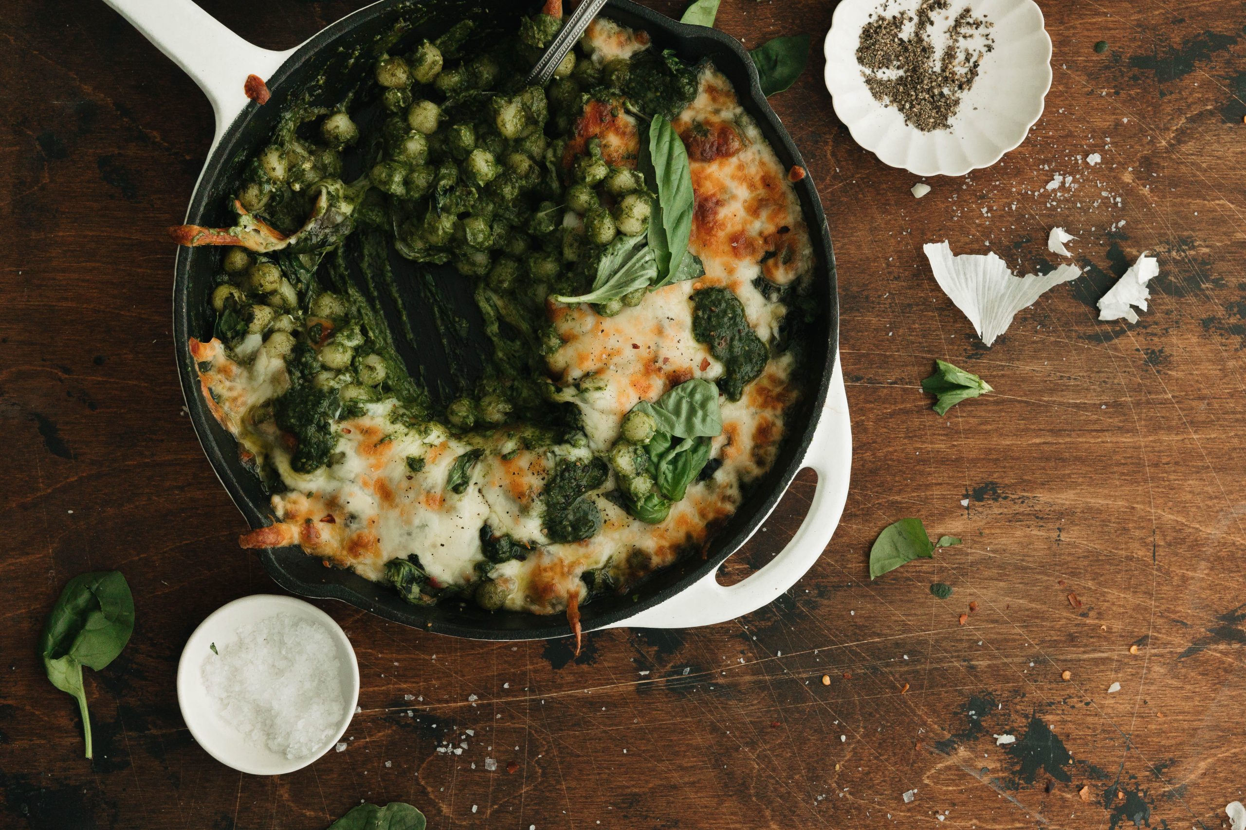 cheesy pesto gnocchi bake_too tired to cook recipes