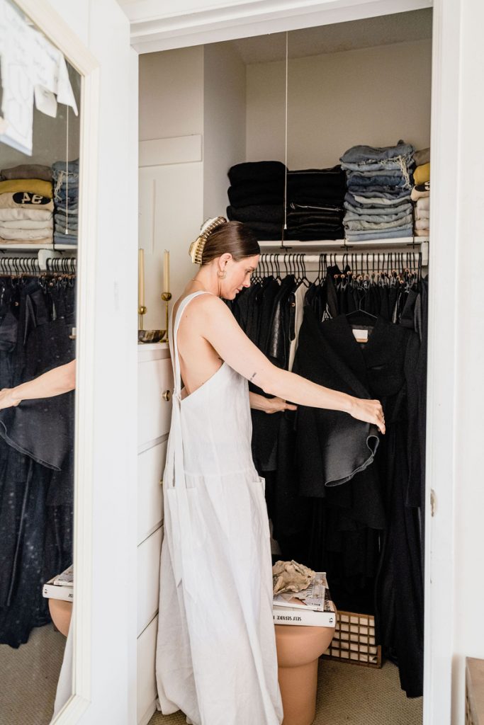 Sacha Strebe organizing closet