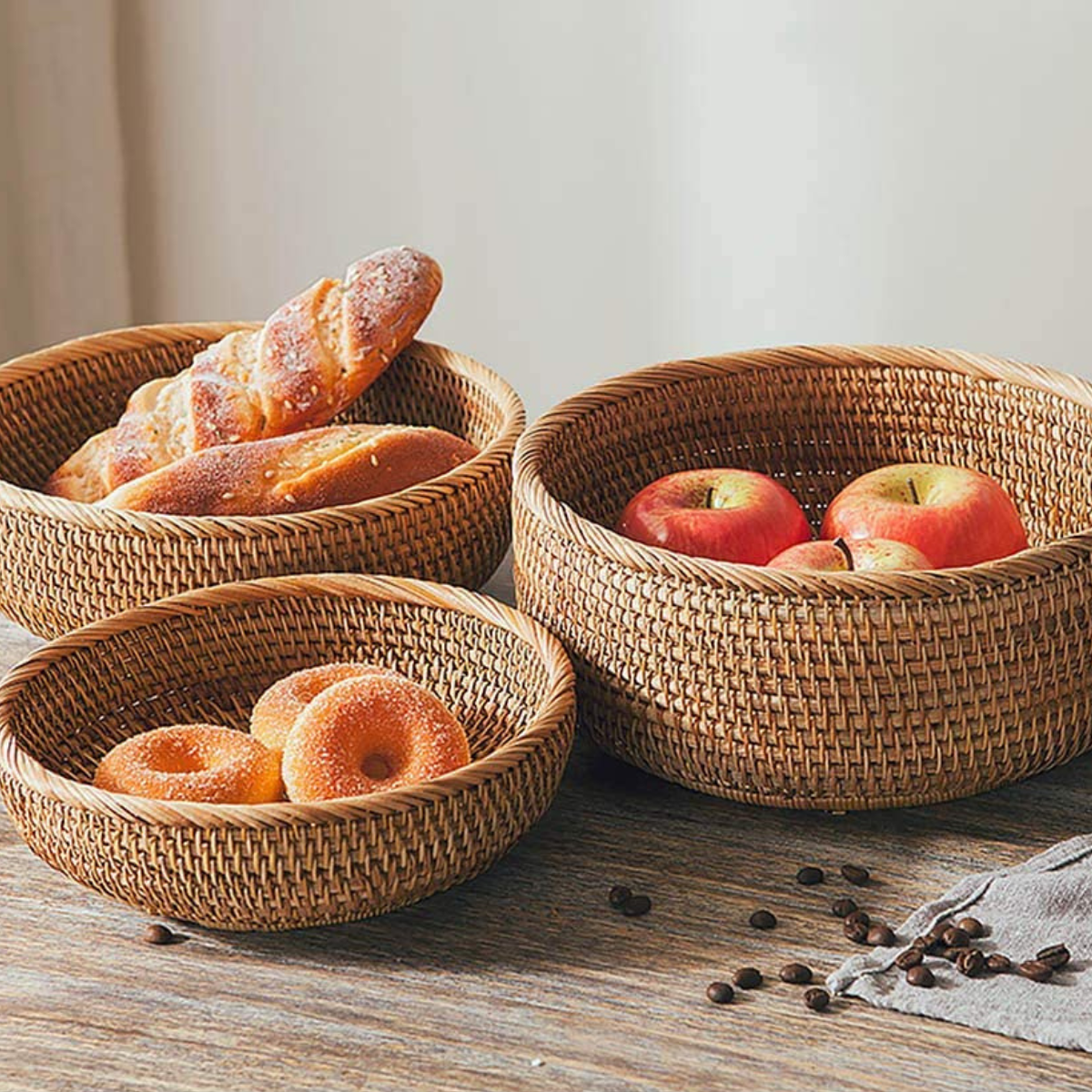 set of 3 wicker baskets