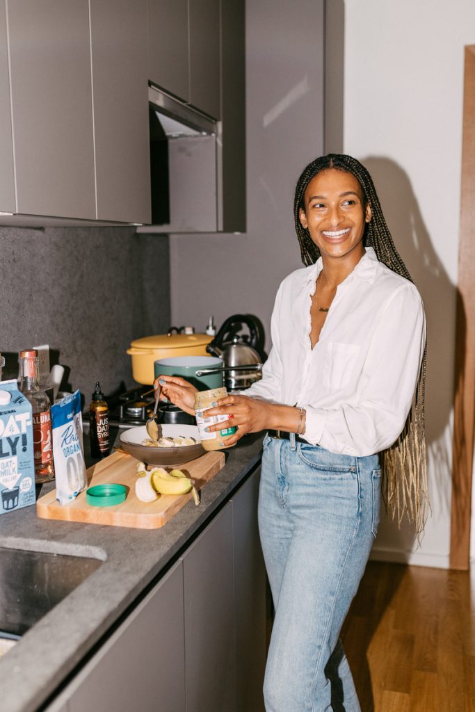 Shanika Hillocks baking in the kitchen_winter hobbies