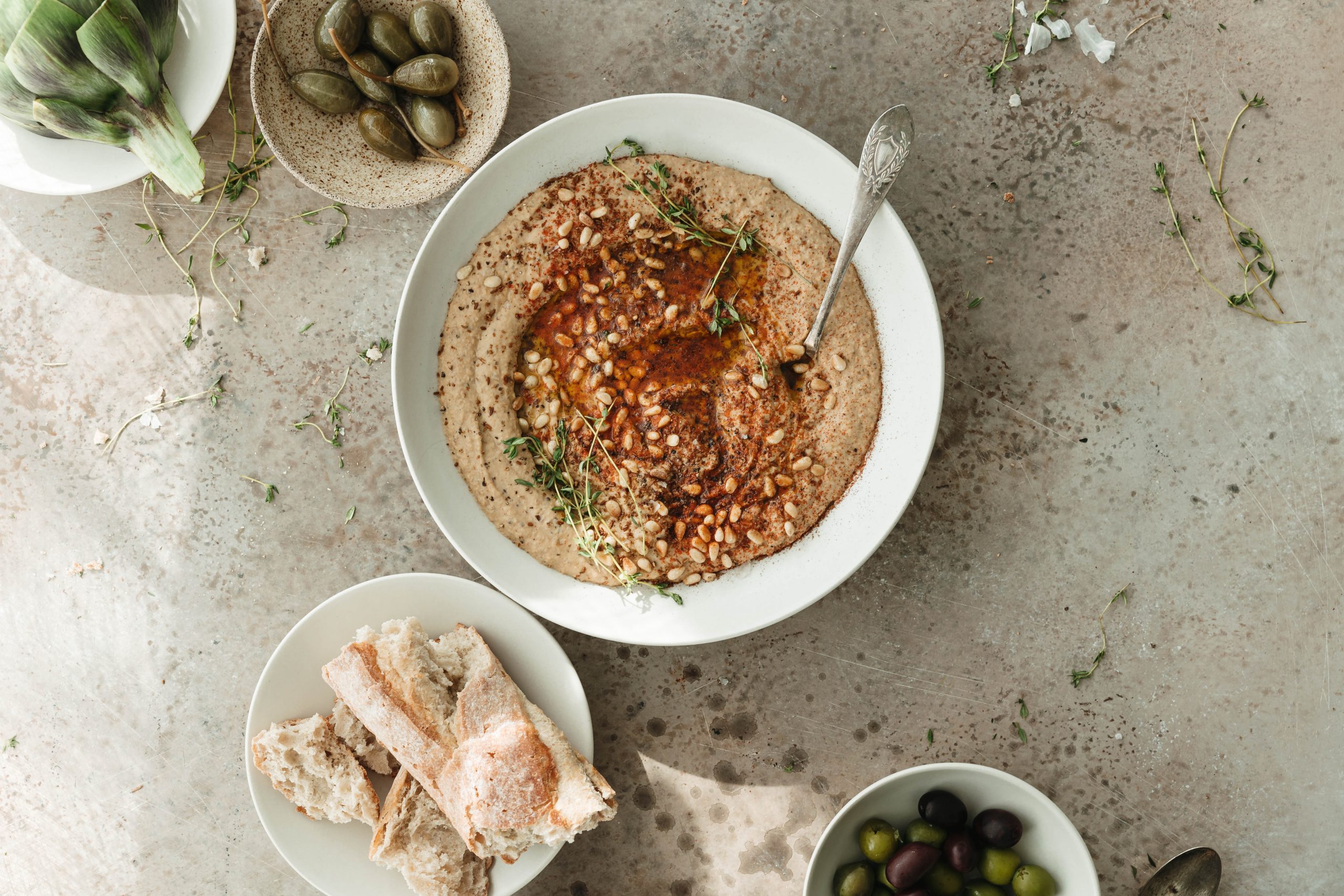 smokey eggplant dip_outdoor dinner party menu ideas