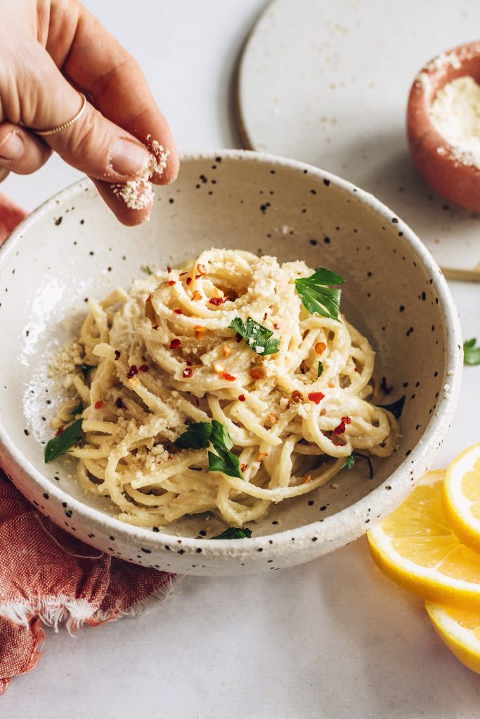 vegan pasta al limone from minimalist baker