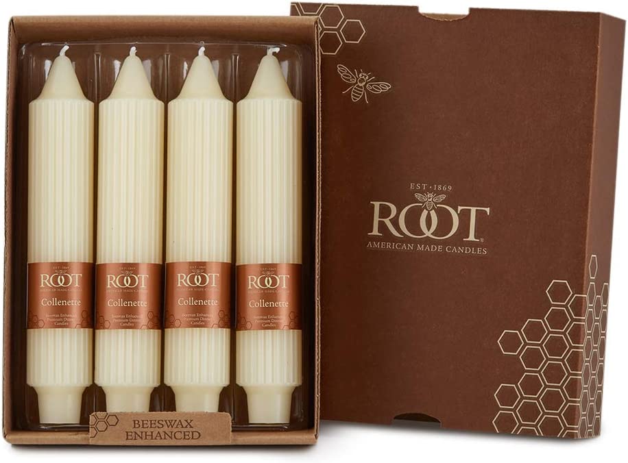 beeswax unscented grecian collenettes candles from amazon