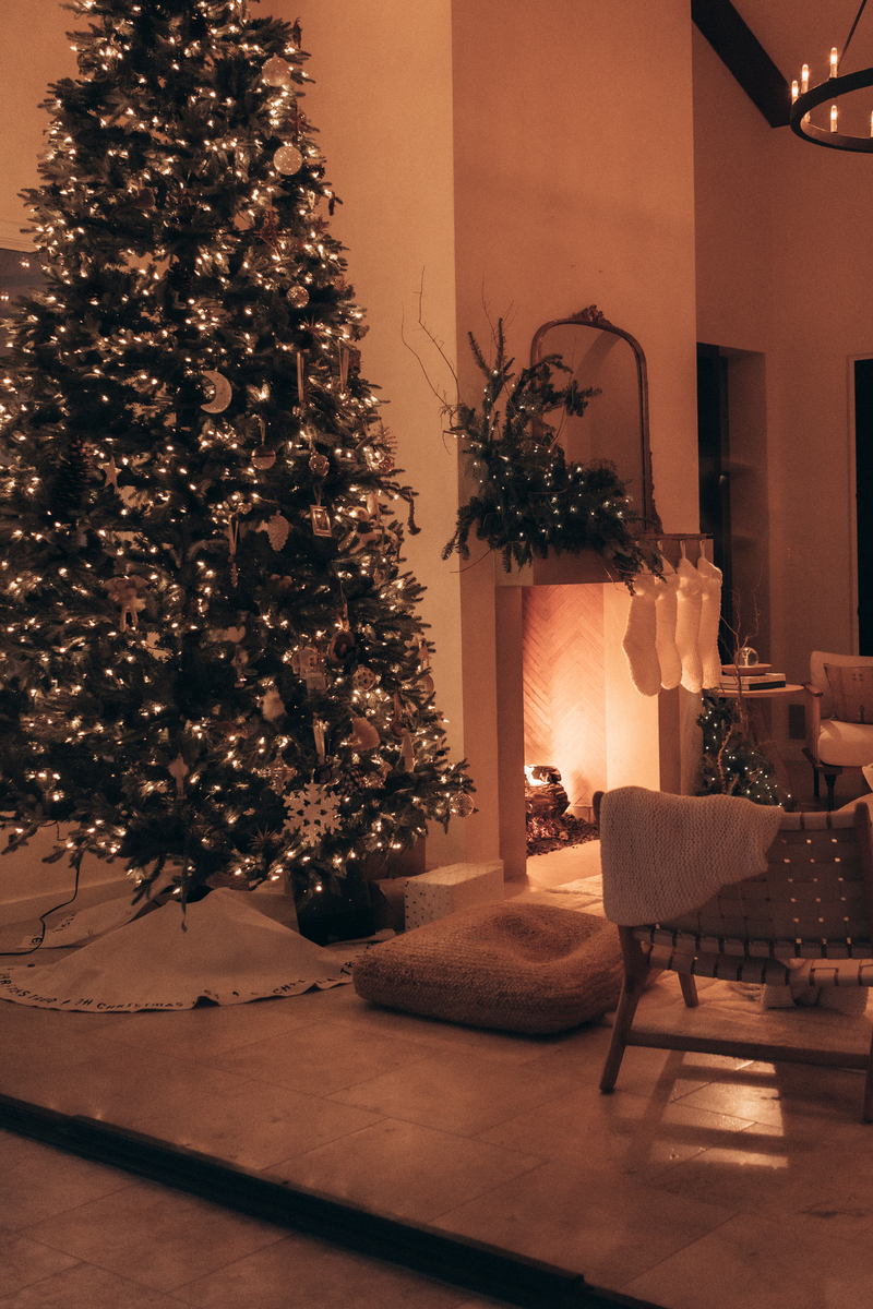christmas tree at night