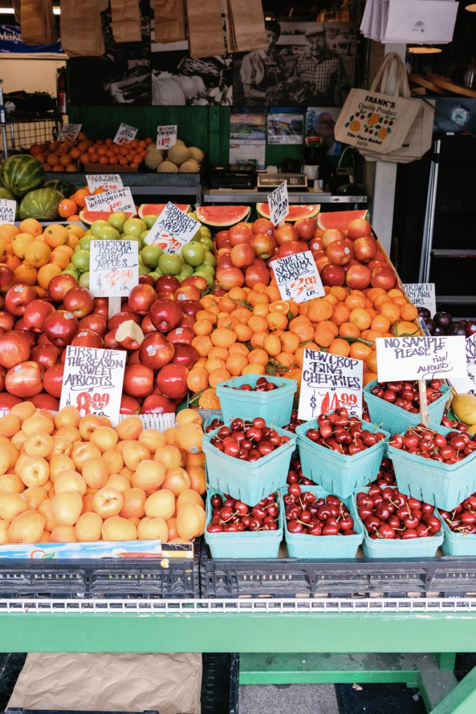 Seattle fruit market stand_fruits high in iron