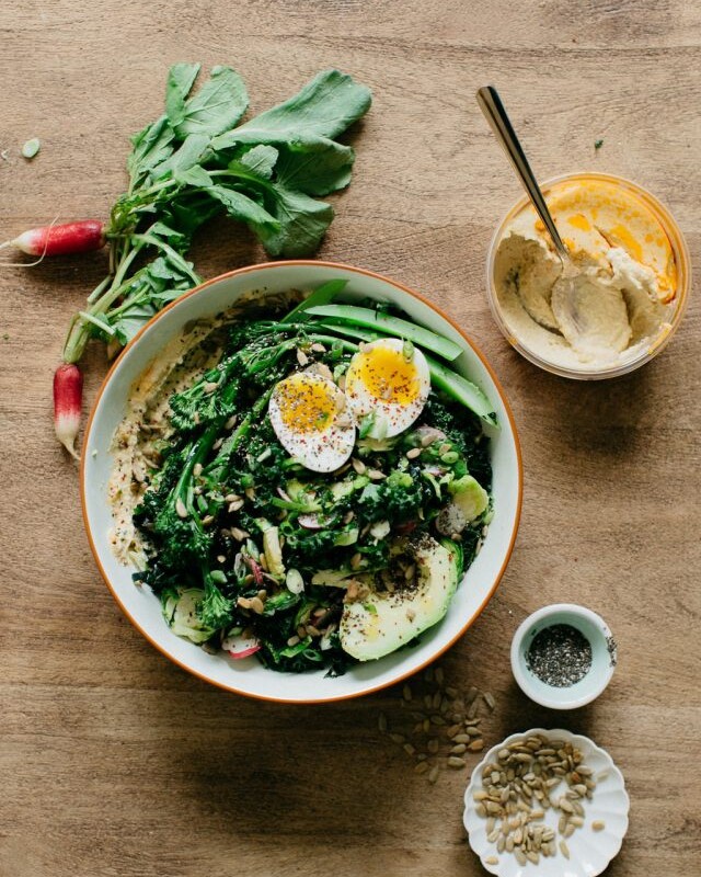 hummus-greens-bowl-best-brussels-sprouts-recipes