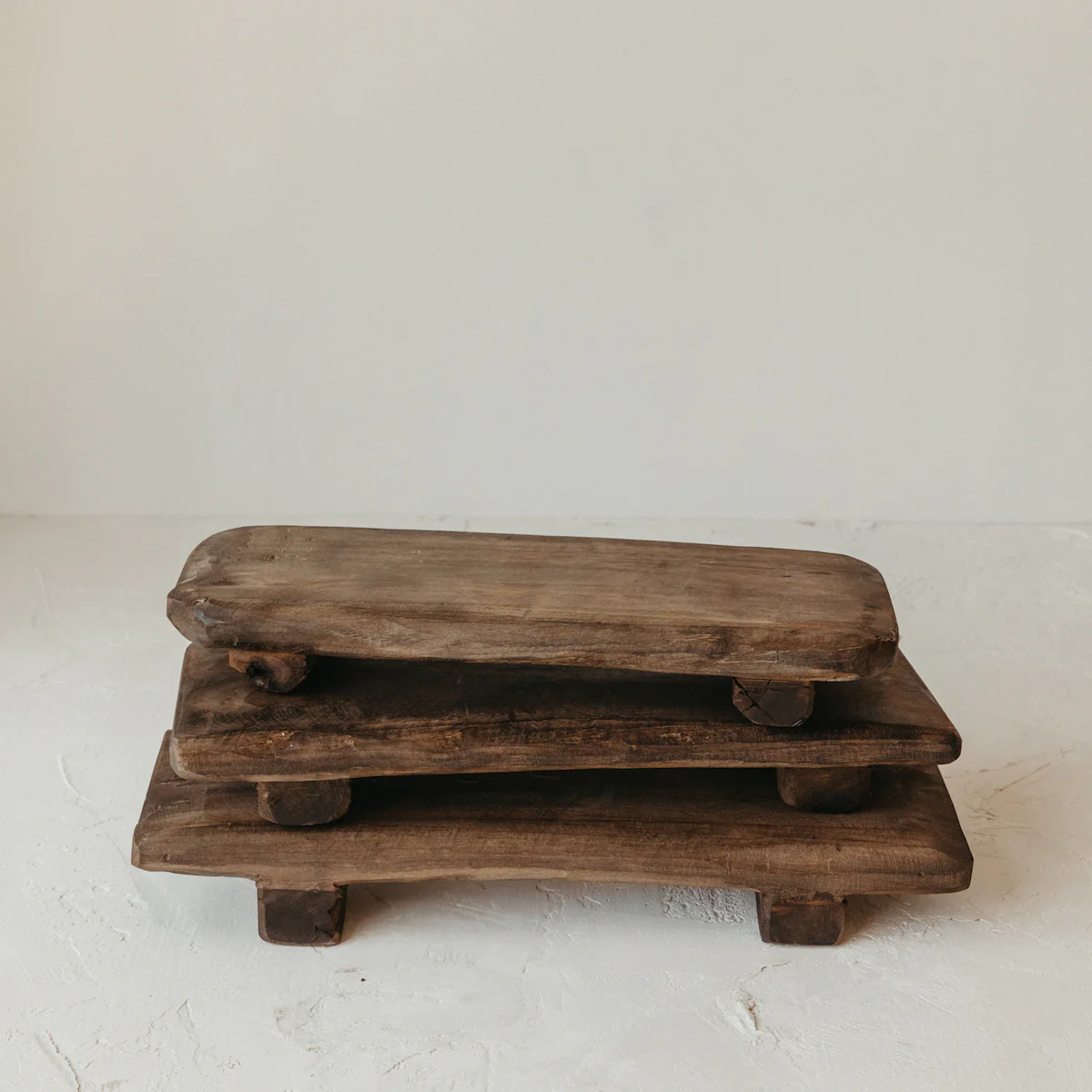 Reclaimed Wood Pedestal Tray