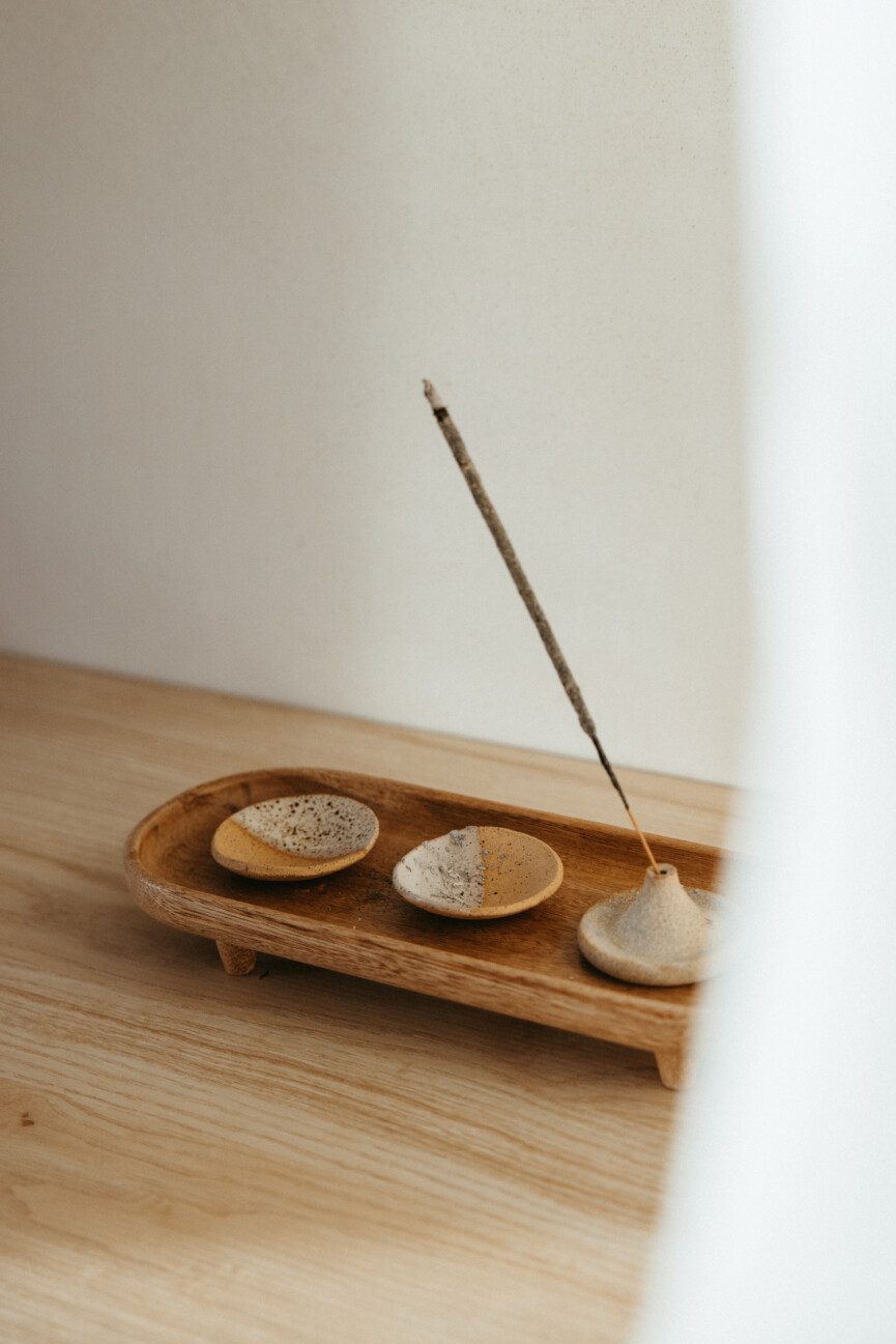 morning routine, incense, self-care, coffee