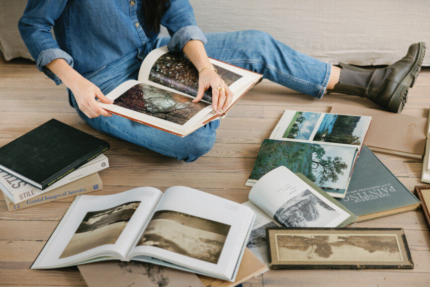 creative ideas open books on floor