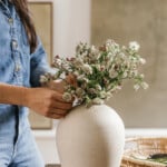 wildflower arranging ceramic vase