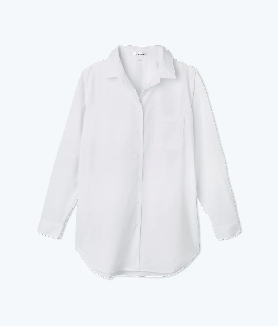 summersalt white button up beach cover
