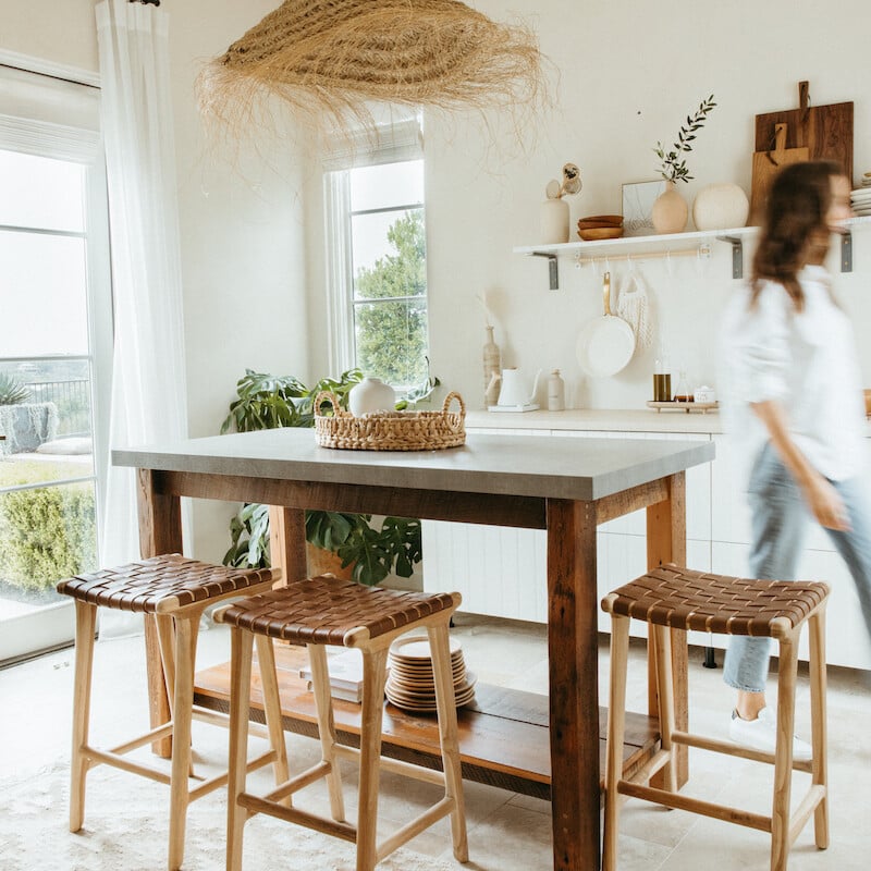 camille in her studio kitchen