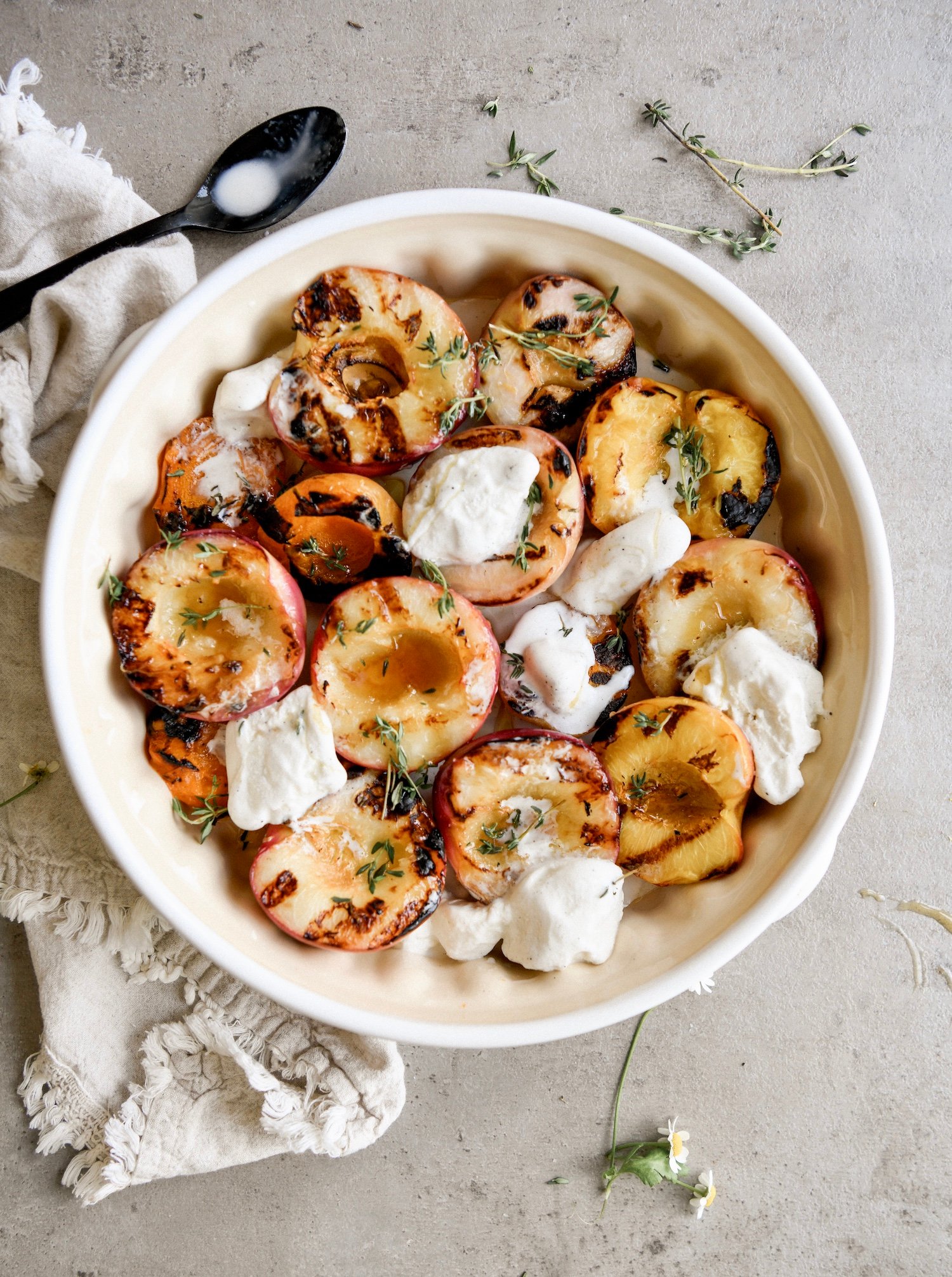 grilled peaches