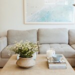 Clean spring living room.
