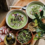Pea gazpacho spring soup recipes