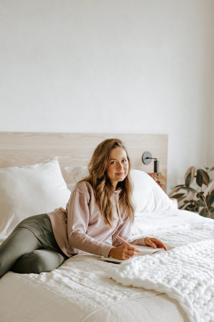 bed, journaling