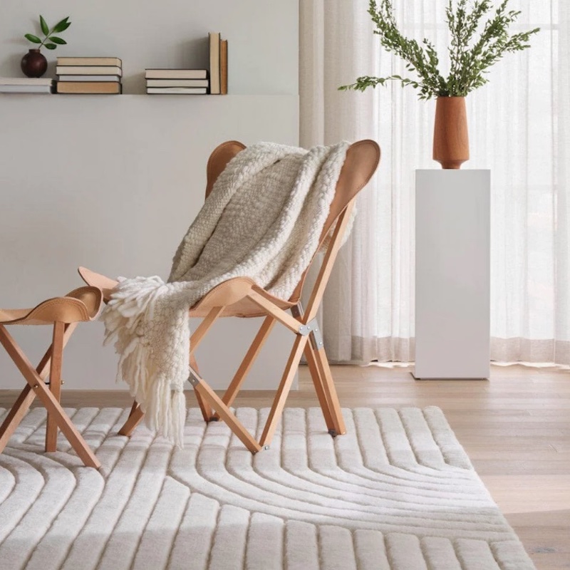 simple white rug