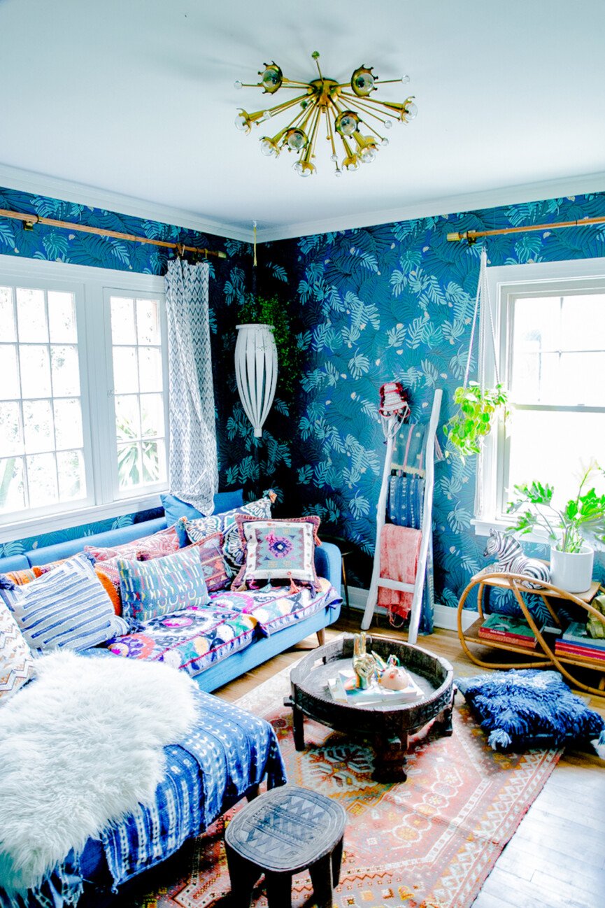 Bohemian modern living room
