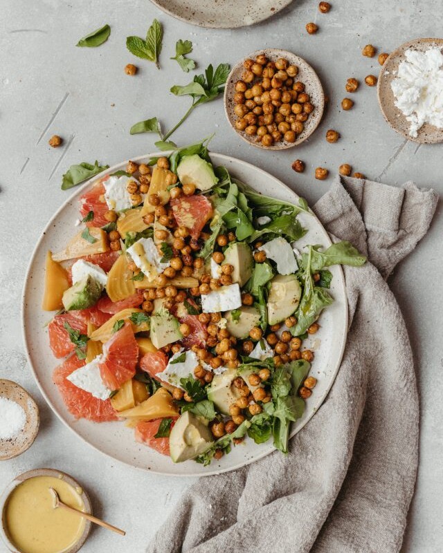 grapefruit avocado salad with golden beets_how often should you poop