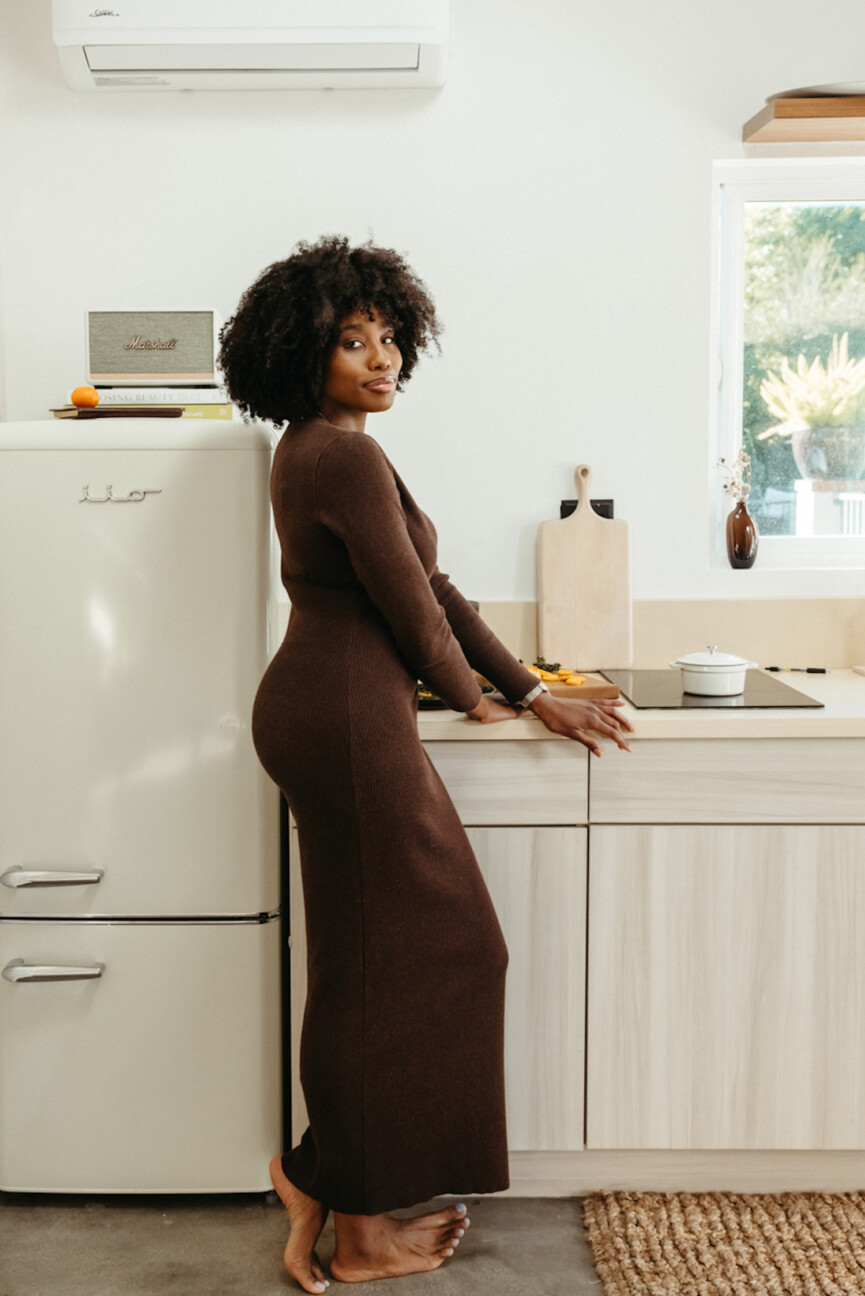 Roti Brown in the kitchen.