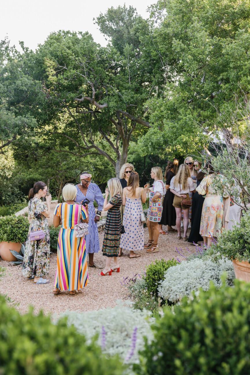 friends mingling at apero party in camille's backyard_how to relieve stress