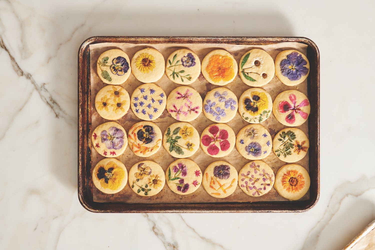 shortbread flower cookies