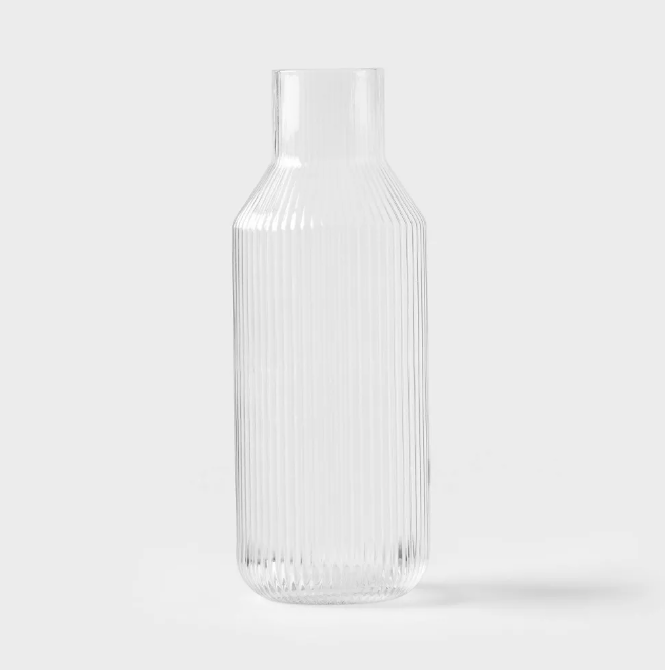 Ribbed Glass Carafe