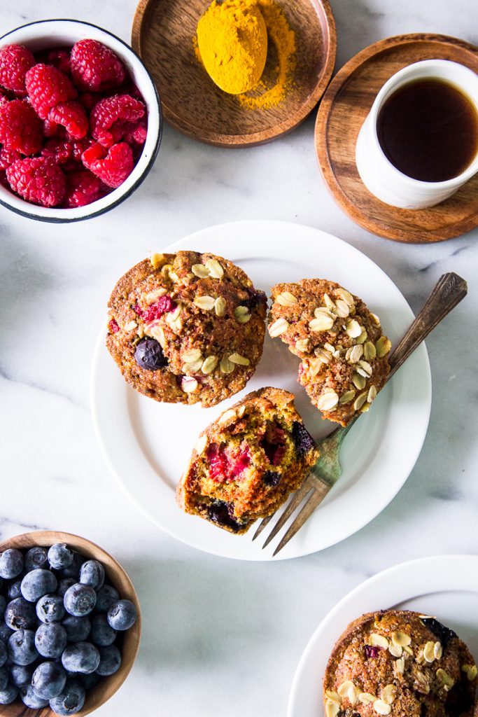 Anti-Inflammatory Berry + Turmeric Muffins