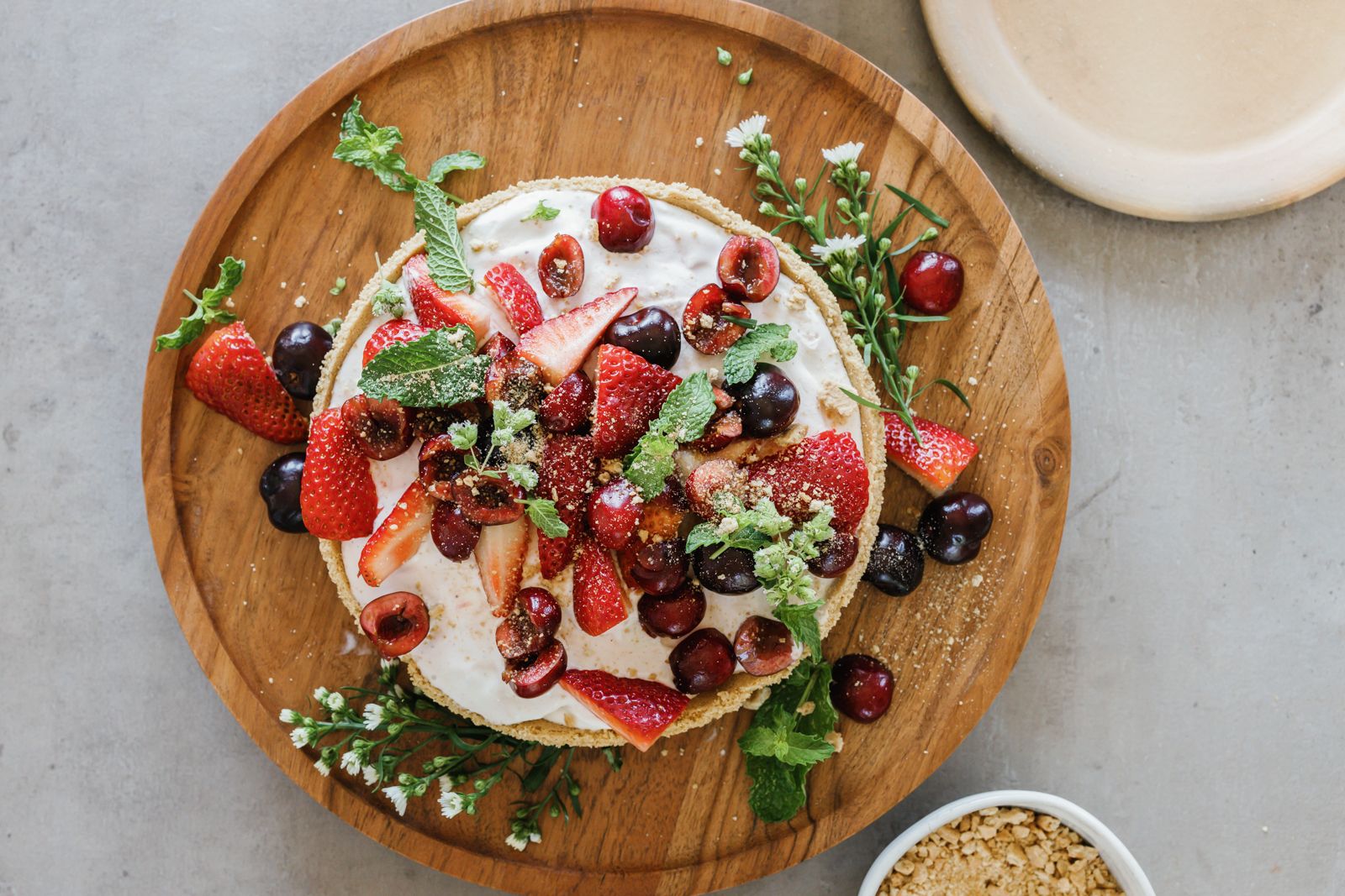 cherry-berry ice cream pie