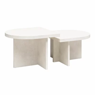 Cheong 2-Piece Modern Coffee Table with Rounded Edges