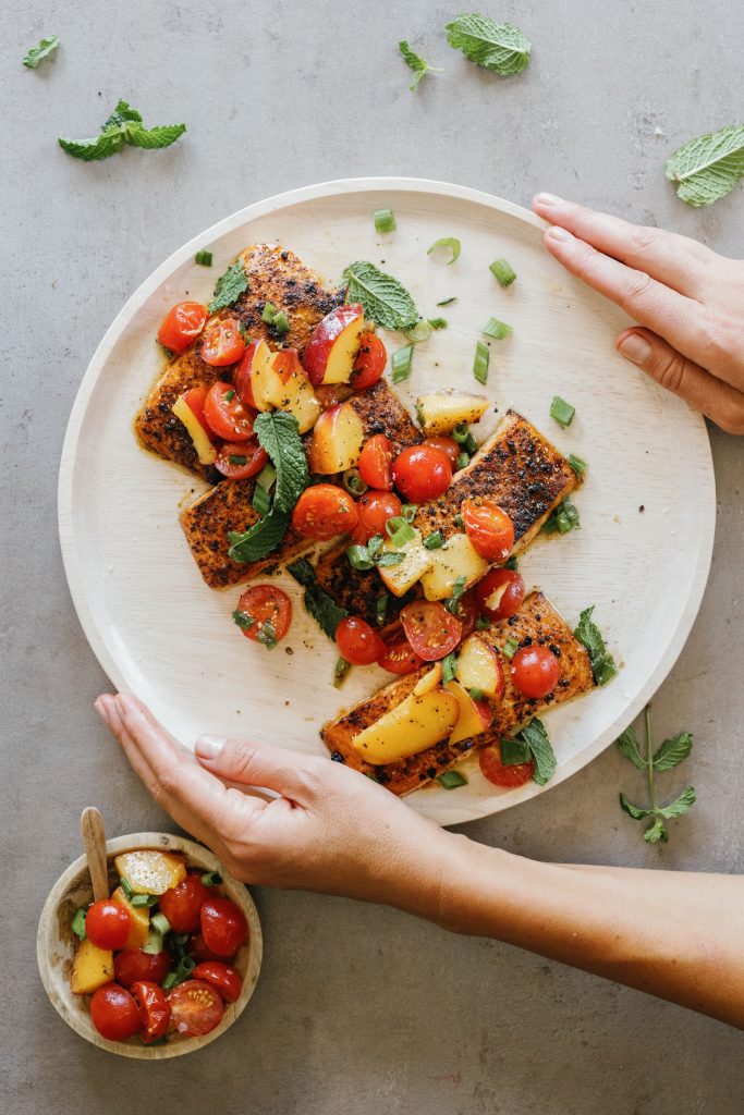 Grilled Salmon with Stone Fruit Salsa