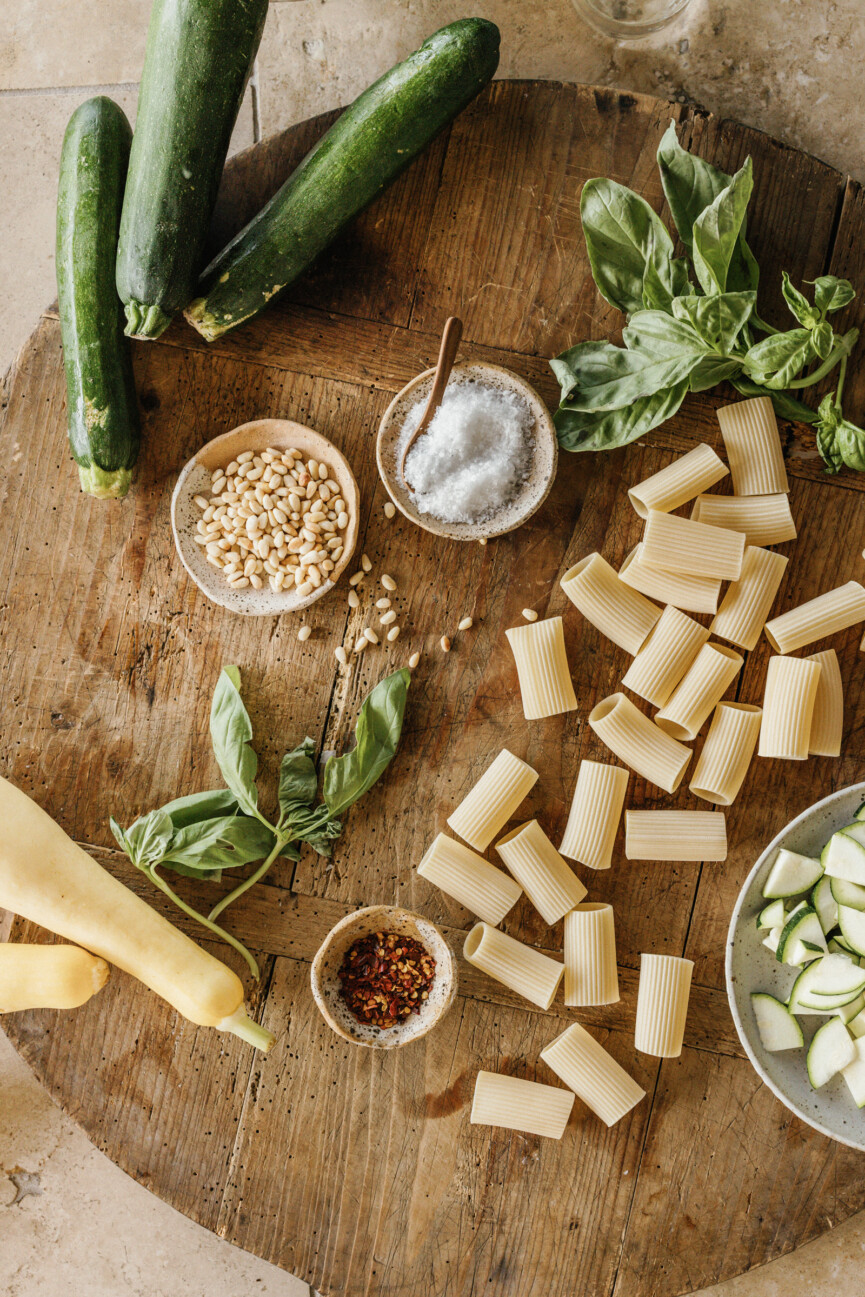 ingredients for zucchini pasta