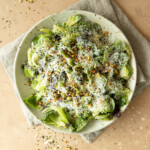 Green salad with sesame dressing.