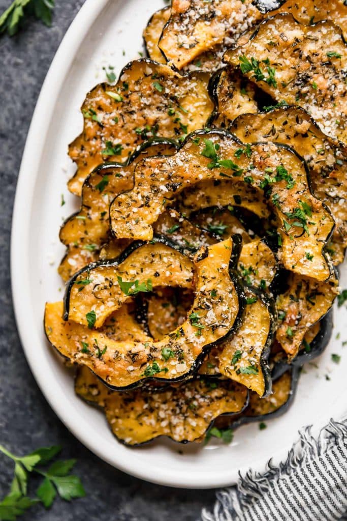 parmesean-crusted acorn squash