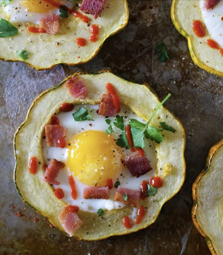 acorn squash egg in the hole_acorn squash recipes