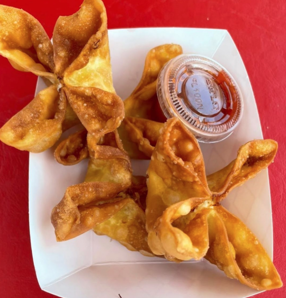 coat & thai crab rangoons