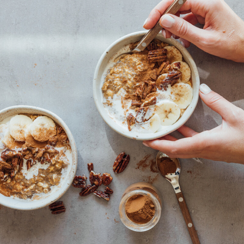 Pumpkin overnight oats recipe.