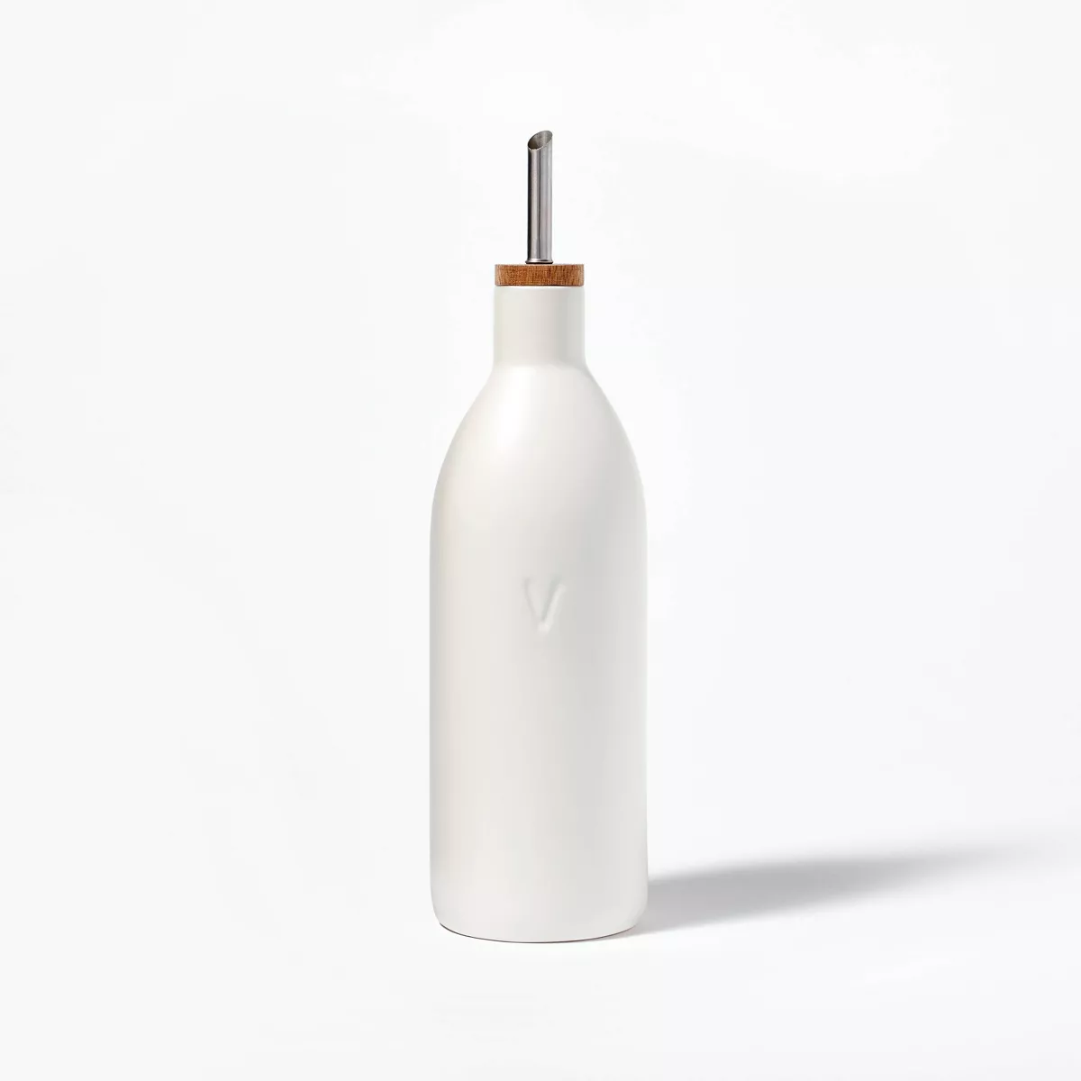Ceramic Vinegar Pour Bottle Cream - Figmint™