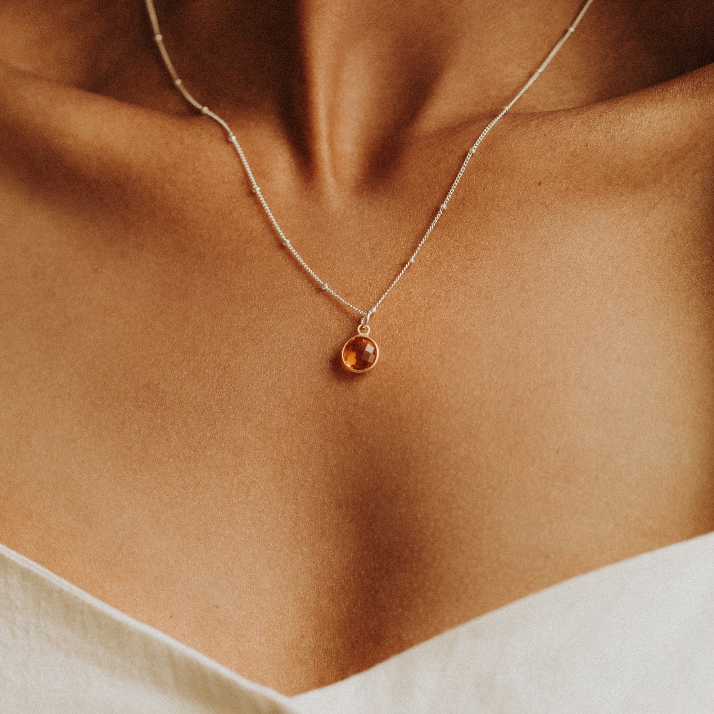 afterglow gemstone necklace jewelry for soft autumn