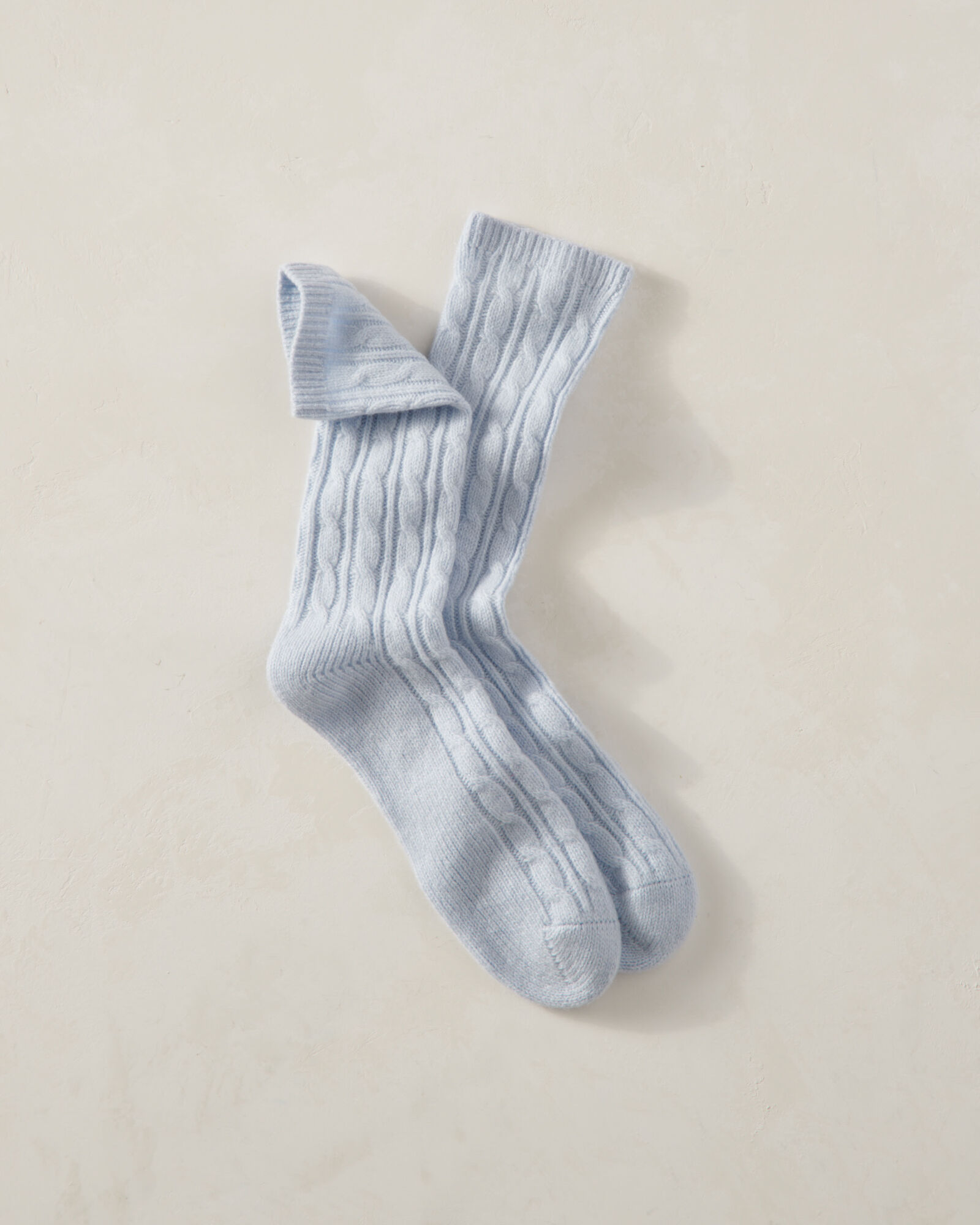 cashmere cable knit socks