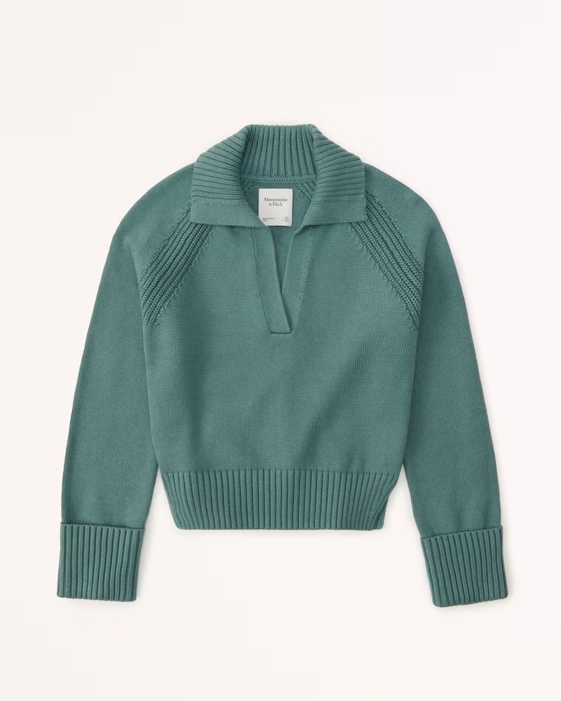 green sweater