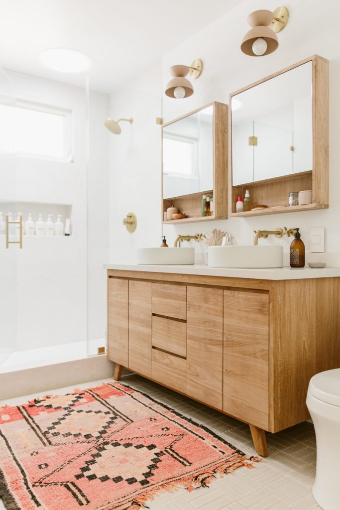 Light, modern bathroom.