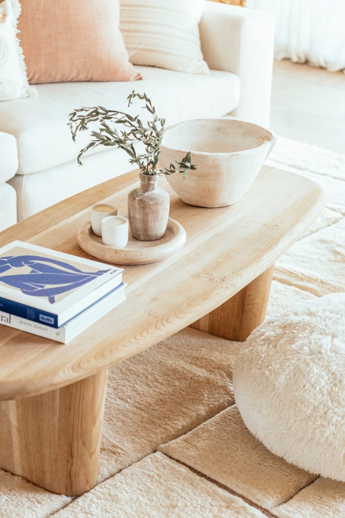 Coffee table - Shira Gill Organized Living tips.