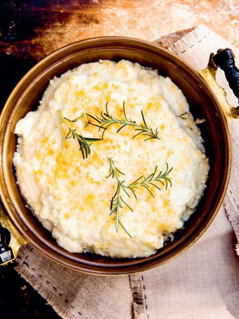 faux parmesan cauliflower potatoes_thanksgiving menu planning