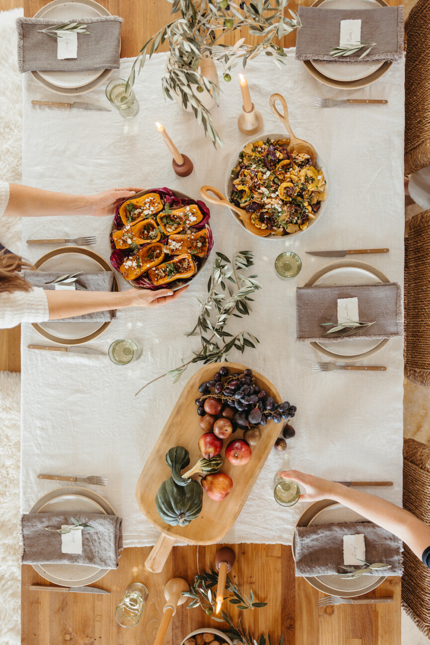 thanksgiving table 2023, overhead table