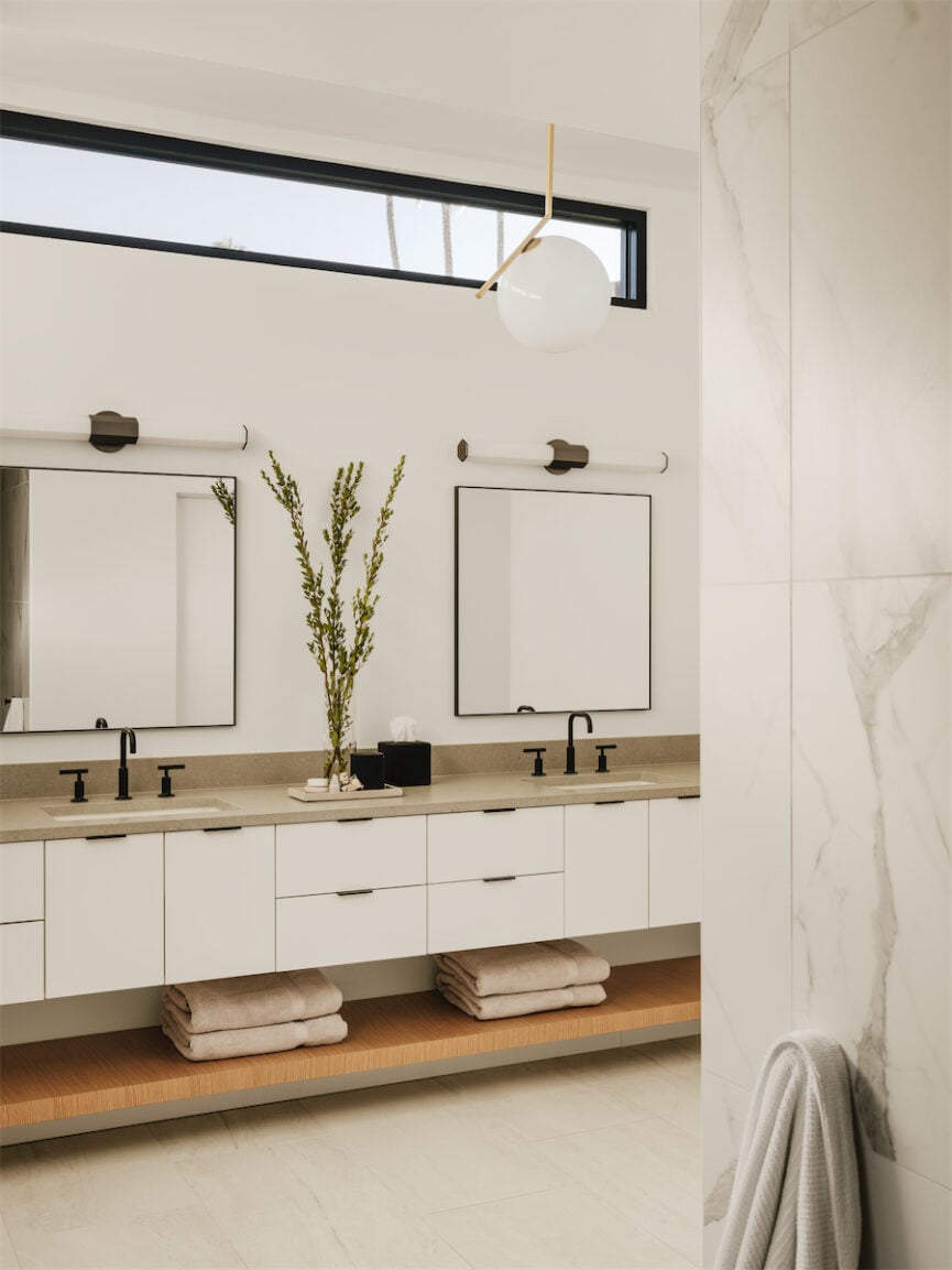 White bathroom.