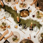 Christmas dinner party table