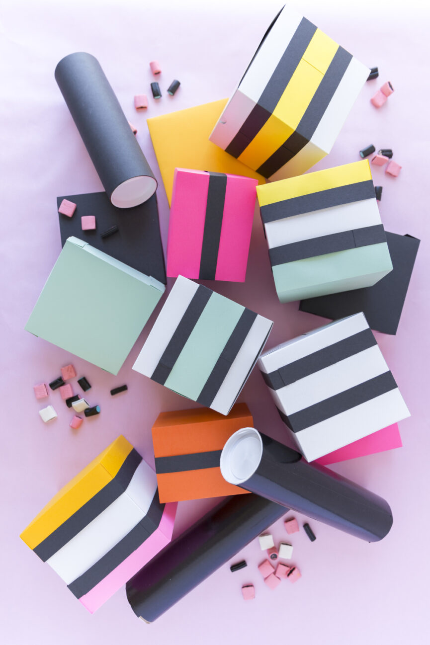 DIY Licorice Allsorts Wrapping Paper