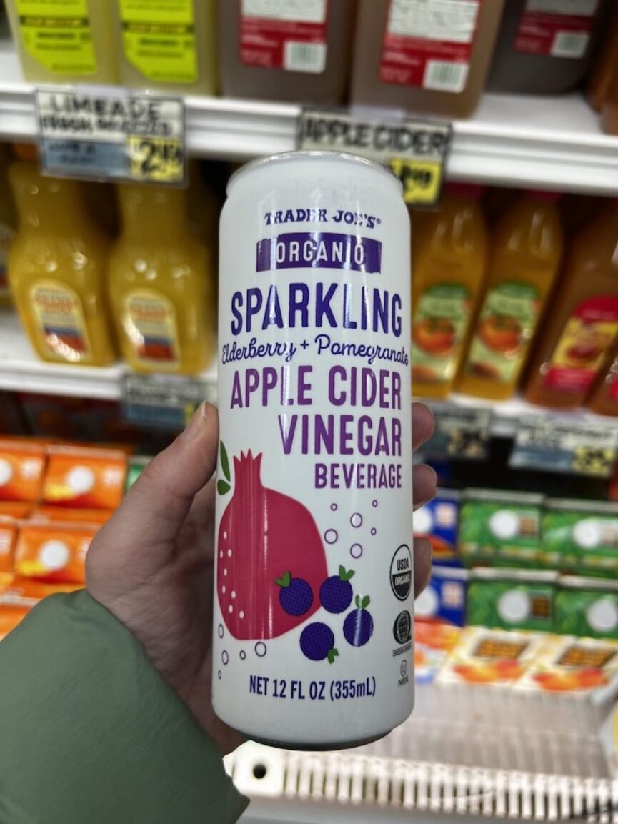 Sparkling Elderberry + Pomegranate Apple Cider Vinegar Beverage